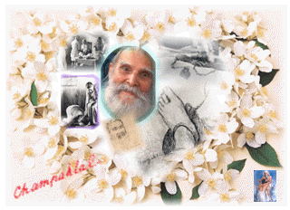 Champaklal with Mother and Sri Aurobinfdo