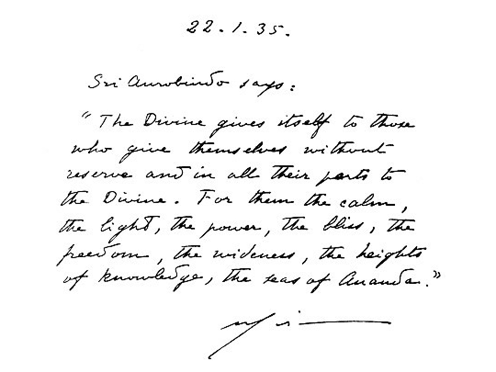 Written by The Mother